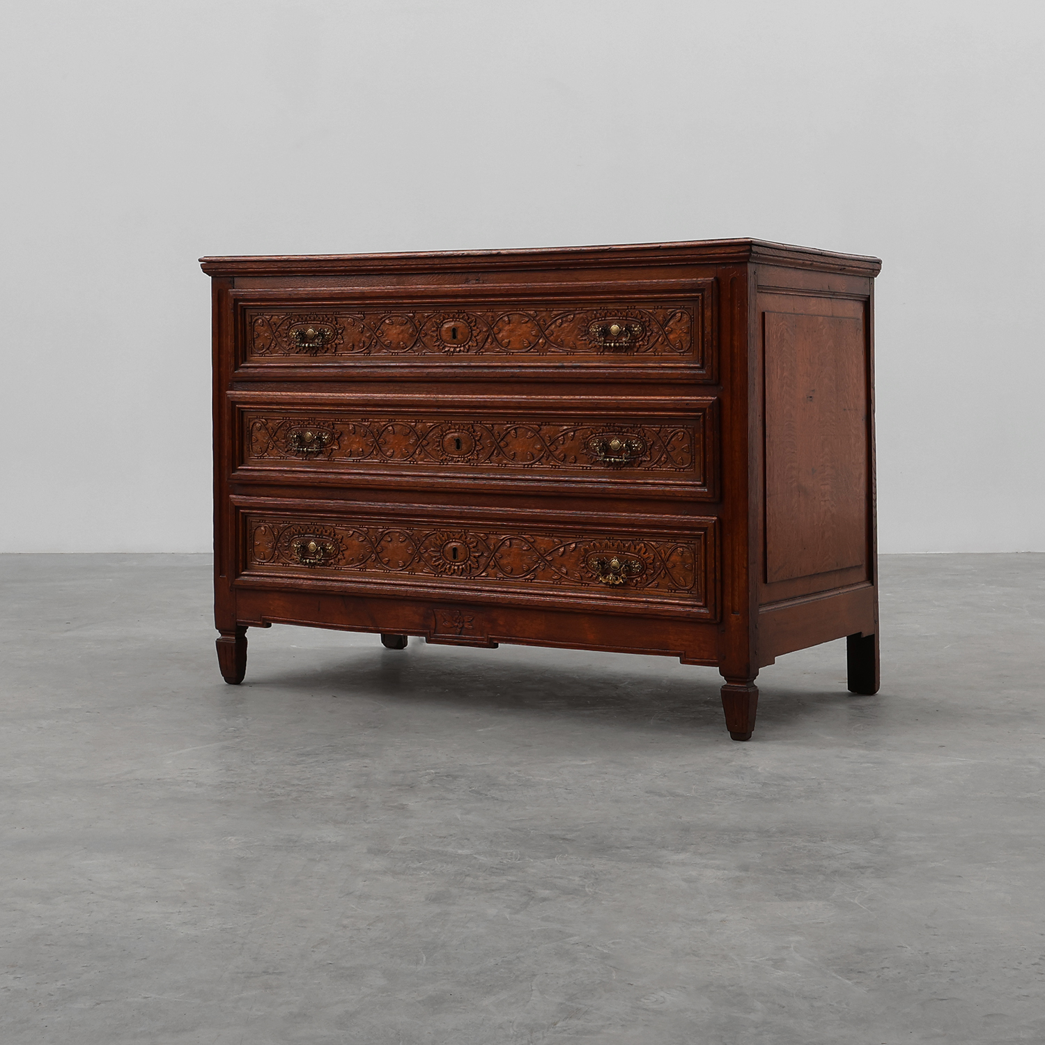 Italian Renaissance Oak Chest of Drawers, 17th Century-img